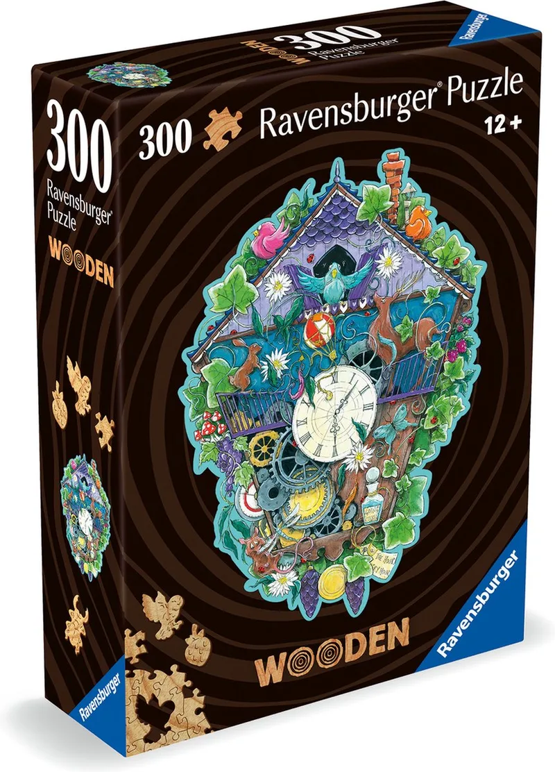 houten puzzel Cuckoo Clock - Legpuzzel - 300 stukjes von Ravensburger, Ausgabe Mehrfarbig – Schachtel