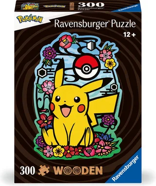 houten puzzel Pokemon Pikachu - Legpuzzel - 300 stukjes fra Ravensburger, Flerfarvet-udgave – æske 1 af 2