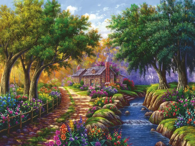 Huisje bij de rivier 1500st from Ravensburger, Multicolour edition – box 2 of 2
