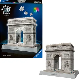 Iconics: Arc de Triomphe Parijs met licht - 3D Puzzel - 216 Stukjes - Bouwset voor kinderen vanaf 8 jaar from Ravensburger, Multicolour edition – box 4 of 5