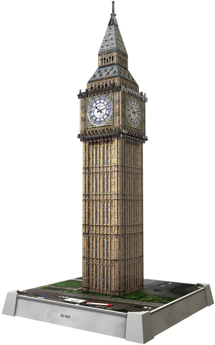 Iconics: Big Ben - 3D Puzzel met Licht - 216 Stukjes from Ravensburger, Meerkleurig edition – box