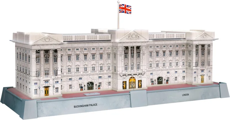 Iconics: Buckingham Palace met licht - 3D Puzzel - 216 Stukjes - Bouwset voor kinderen vanaf 8 jaar van Ravensburger, editie Meerkleurig – doos 2 van 5