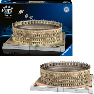 Iconics: Colosseum Rome met licht - 3D Puzzel - 216 Stukjes - Bouwset voor kinderen vanaf 8 jaar de Ravensburger, édition Multicolore – boîte 4 sur 5