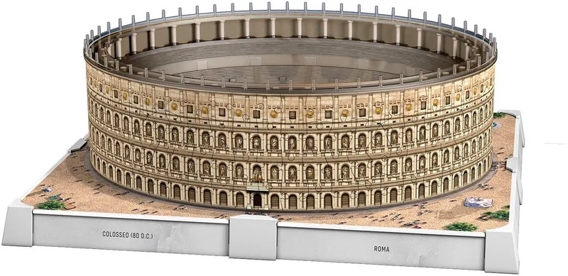 Iconics: Colosseum Rome met licht - 3D Puzzel - 216 Stukjes - Bouwset voor kinderen vanaf 8 jaar de Ravensburger, édition Multicolore – boîte 3 sur 5