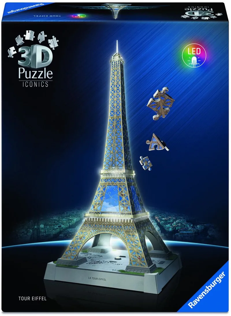 Eiffelturm 3d-puzzle Mit Led-beleuchtung 216 Stücke von Ravensburger, Ausgabe Mehrfarbig – Schachtel 1 von 5