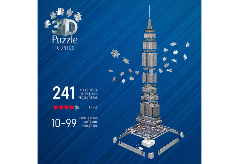Iconics: Empire State Building met licht - 3D Puzzel - 216 Stukjes - Bouwset voor kinderen vanaf 10 jaar from Ravensburger, Multicolour edition – box 5 of 5