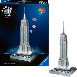 Iconics: Empire State Building met licht - 3D Puzzel - 216 Stukjes - Bouwset voor kinderen vanaf 10 jaar from Ravensburger, Multicolour edition – box 4 of 5