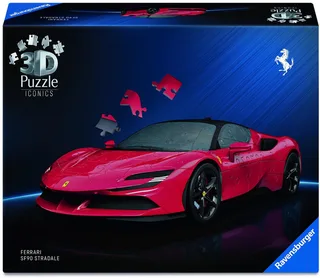 Iconics: Ferrari SF90 Stradale - 3D Puzzel - 108 Stukjes - Bouwset voor kinderen vanaf 8 jaar from Ravensburger, Multicolour edition – box 1 of 5