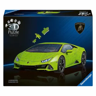 Iconics: Lamborghini Huracán EVO - 3D Puzzel - 108 Stukjes - Bouwset voor kinderen vanaf 8 jaar fra Ravensburger, Flerfarvet-udgave – æske 1 af 5