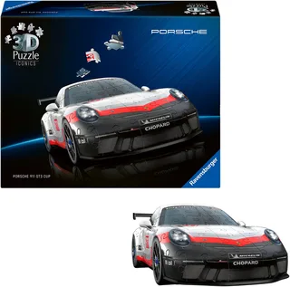 Iconics: Porsche 911 GT3 Cup - 3D Puzzel - 108 Stukjes - Bouwset voor kinderen vanaf 8 jaar fra Ravensburger, Flerfarvet-udgave – æske 4 af 5