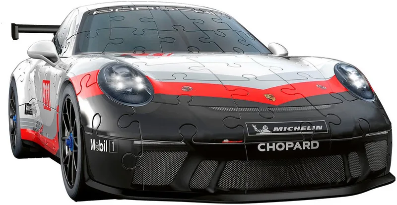 Iconics: Porsche 911 GT3 Cup - 3D Puzzel - 108 Stukjes - Bouwset voor kinderen vanaf 8 jaar fra Ravensburger, Flerfarvet-udgave – æske 3 af 5