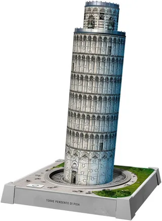 Iconics: Scheve Toren van Pisa met licht - 3D Puzzel - 216 Stukjes - Bouwset voor kinderen vanaf 8 jaar from Ravensburger, Multicolour edition – box 3 of 5