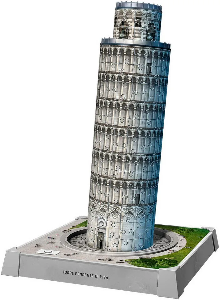 Iconics: Scheve Toren van Pisa met licht - 3D Puzzel - 216 Stukjes - Bouwset voor kinderen vanaf 8 jaar from Ravensburger, Multicolour edition – box 3 of 5