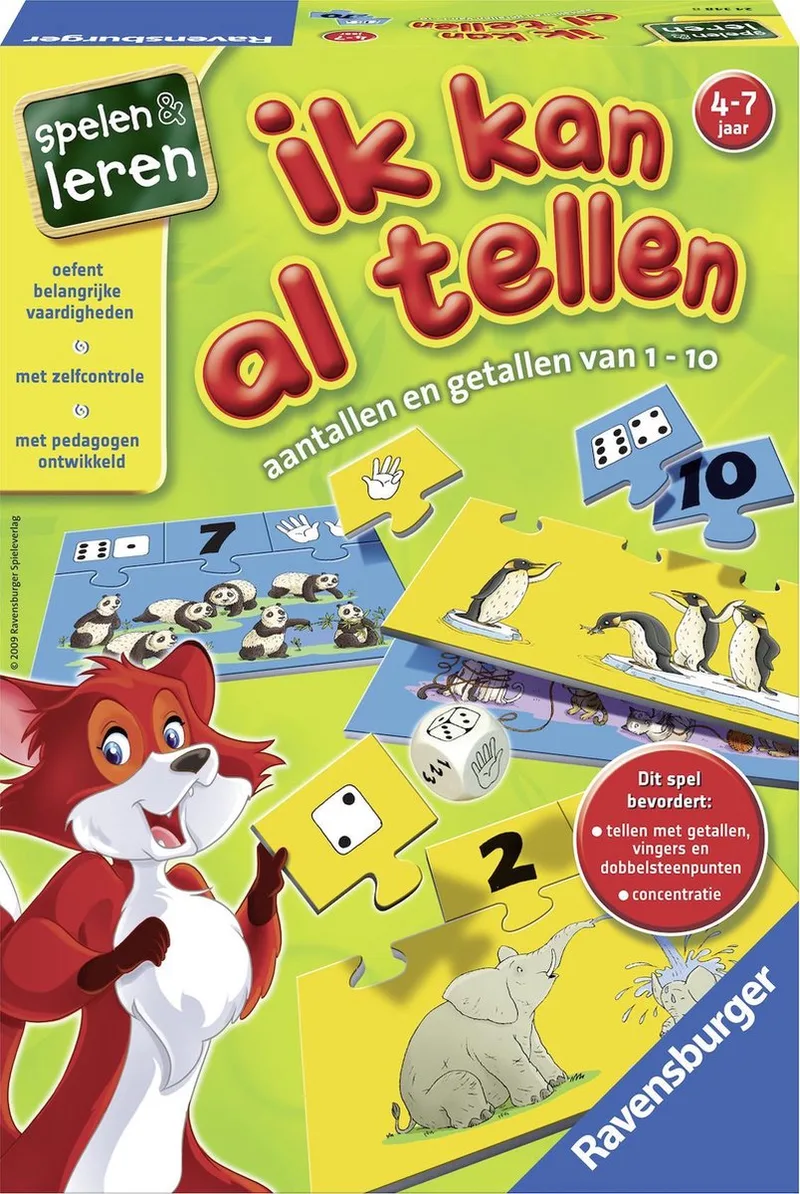 Ik kan al tellen! - leerspel de Ravensburger, édition Groen – boîte