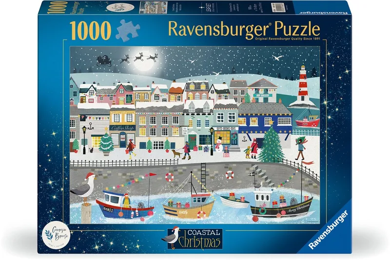 Kerst aan de Haven - Kerst Legpuzzel - 1000 stukjes van Ravensburger, editie Meerkleurig – doos
