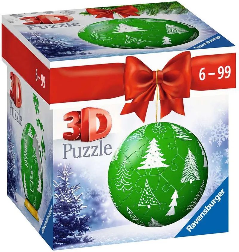 Kerstbal Norwegian - 3D puzzel - puzzelbal from Ravensburger, Kerstbal Noorwegen edition – box