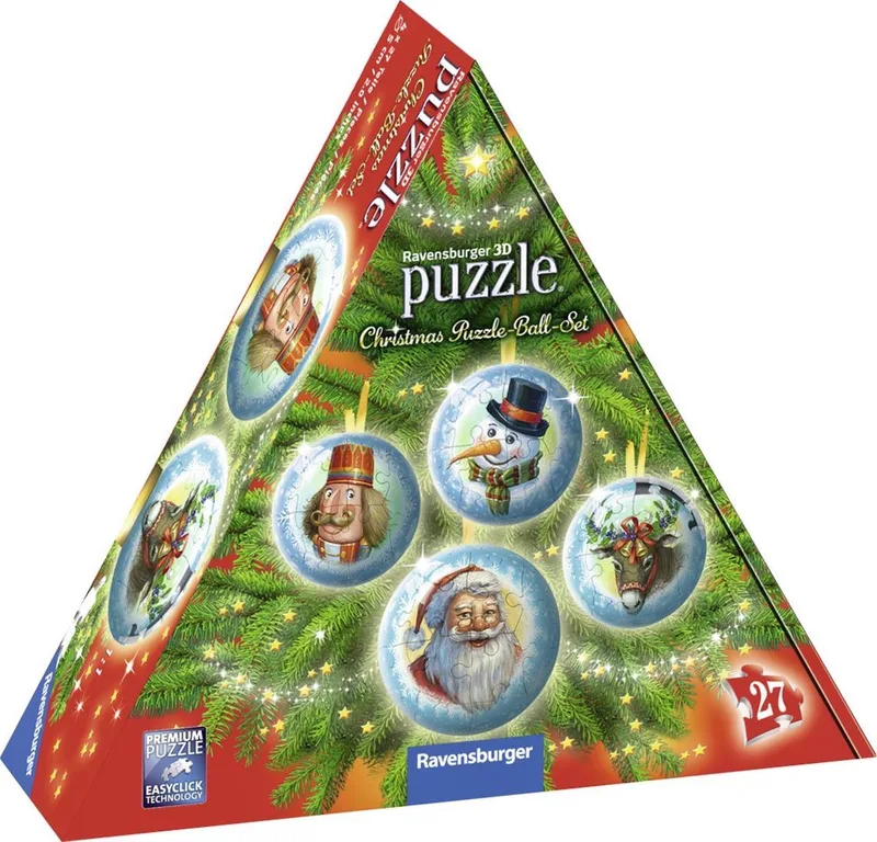 Kerstballen Puzzleball set - 3D Puzzel van Ravensburger, editie Meerdere – doos