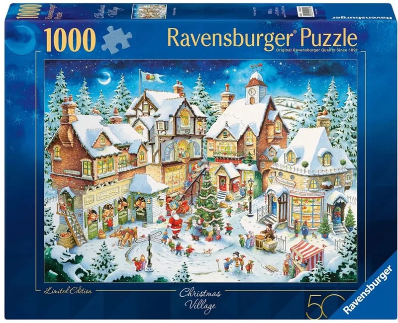 kerstpuzzel 1000 stukjes - legpuzzel kerst winter sfeer. von Ravensburger, Ausgabe Mehrfarbig – Schachtel
