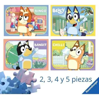 Kinderpuzzel - Bluey 4 in a Box - Vanaf 18 Maanden van Ravensburger, editie Meerkleurig – doos 2 van 2