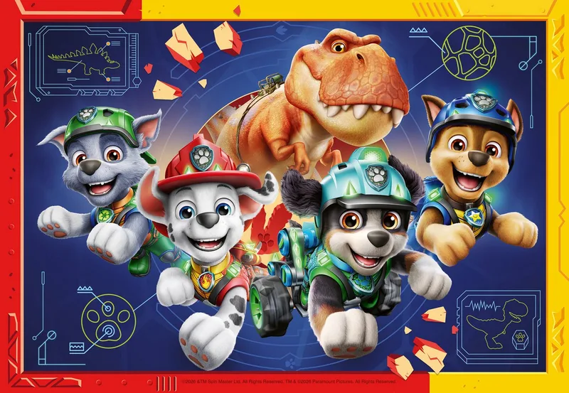 Kinderpuzzel - Paw Patrol 3 - Dino Movie - 2 in 1 Puzzel - Kinderpuzzel 2 x 12 Stukjes - Vanaf 3 Jaar from Ravensburger, Multicolour edition – box 2 of 3