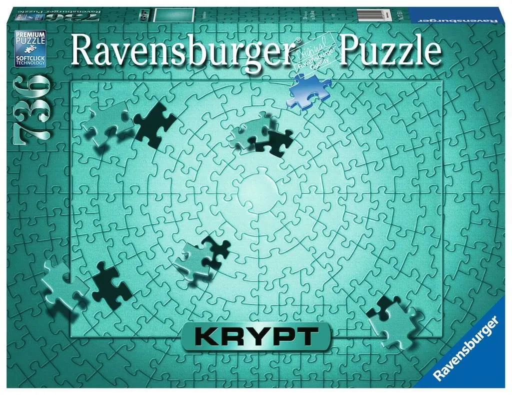 Krypt: Metallic Mint (736 Stukjes) van Ravensburger – doos
