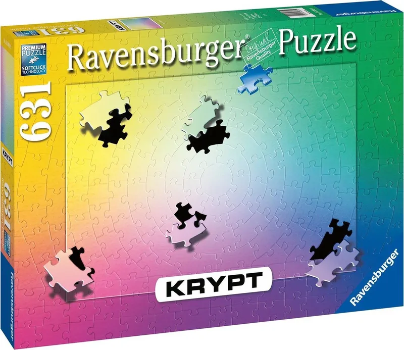 Krypt puzzel Gradient Pasteltinten - Legpuzzel - 631 stukjes van Ravensburger, editie Meerkleurig – doos