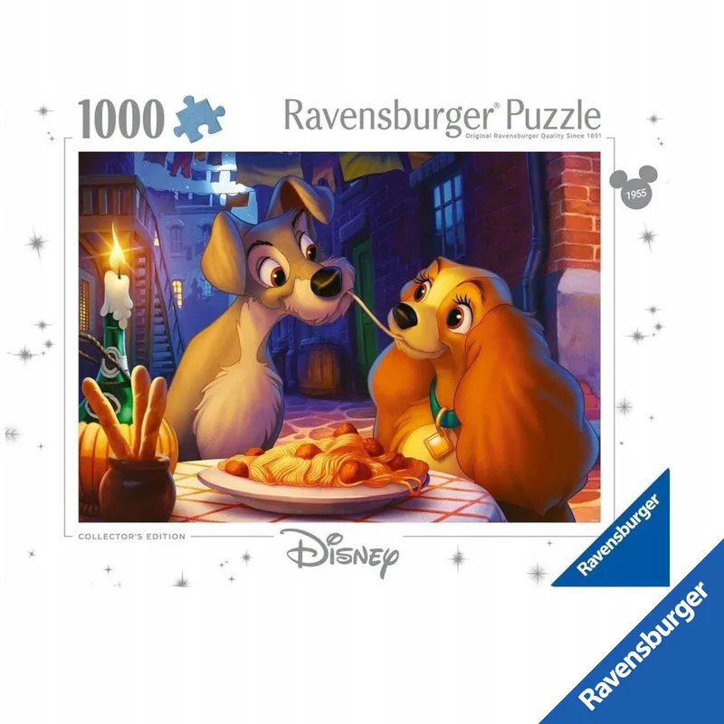 Lady en de Vagebond Puzzel 1000 Stukjes from Ravensburger, Multi-coloured edition – box