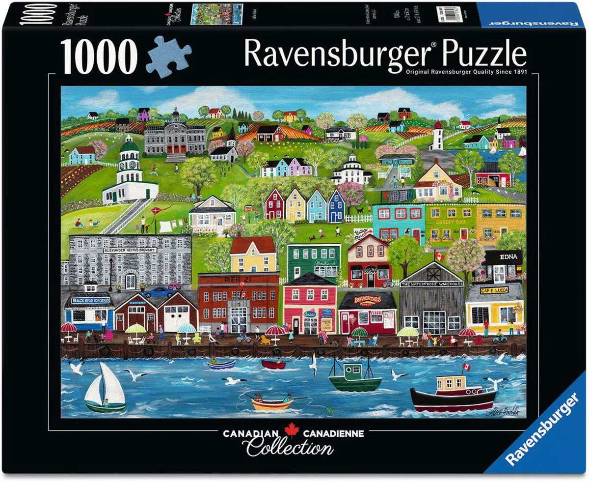 legpuzzel 1000 stukjes Canadian Collection Halifax Harbour - 12001853, 14+ van Ravensburger – doos