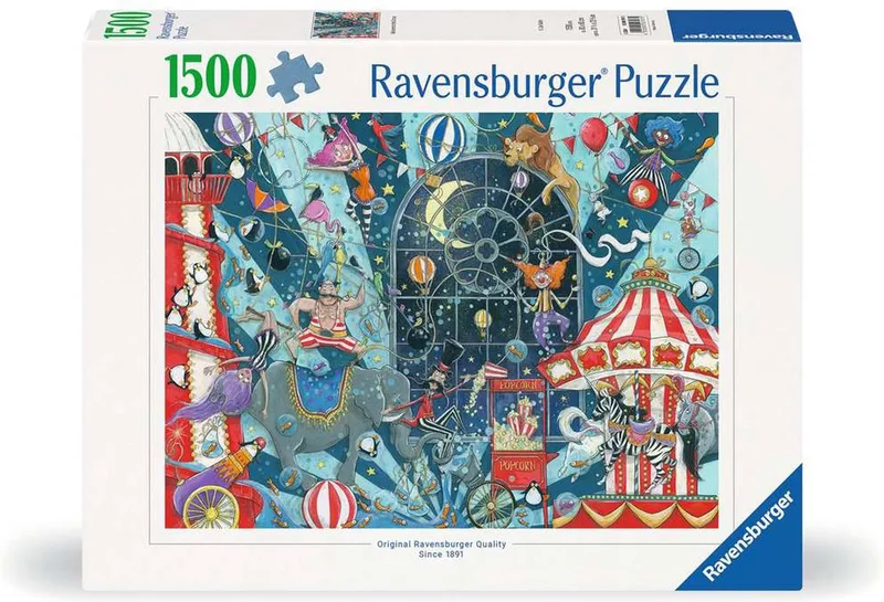 legpuzzel circus 1000 stukjes puzzel volwassenen kinderen. van Ravensburger, editie Meerkleurig – doos