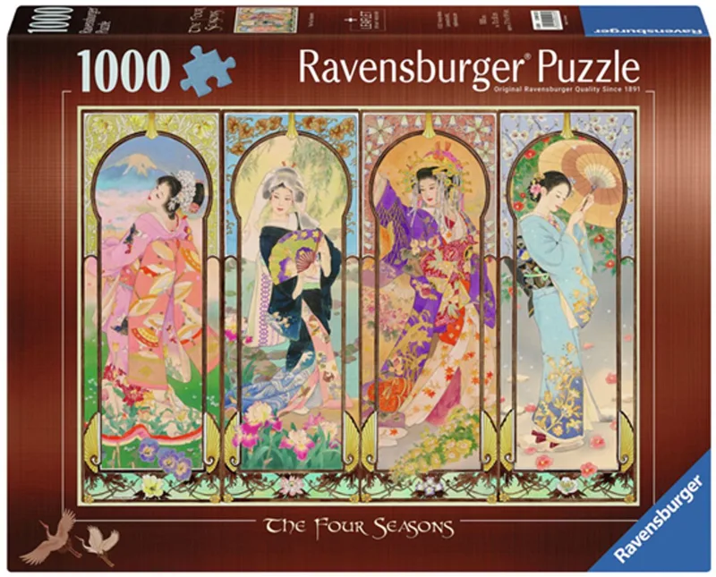 legpuzzel De Vier Seizoenen 1000 stukjes kunst puzzel. fra Ravensburger, Flerfarvet-udgave – æske