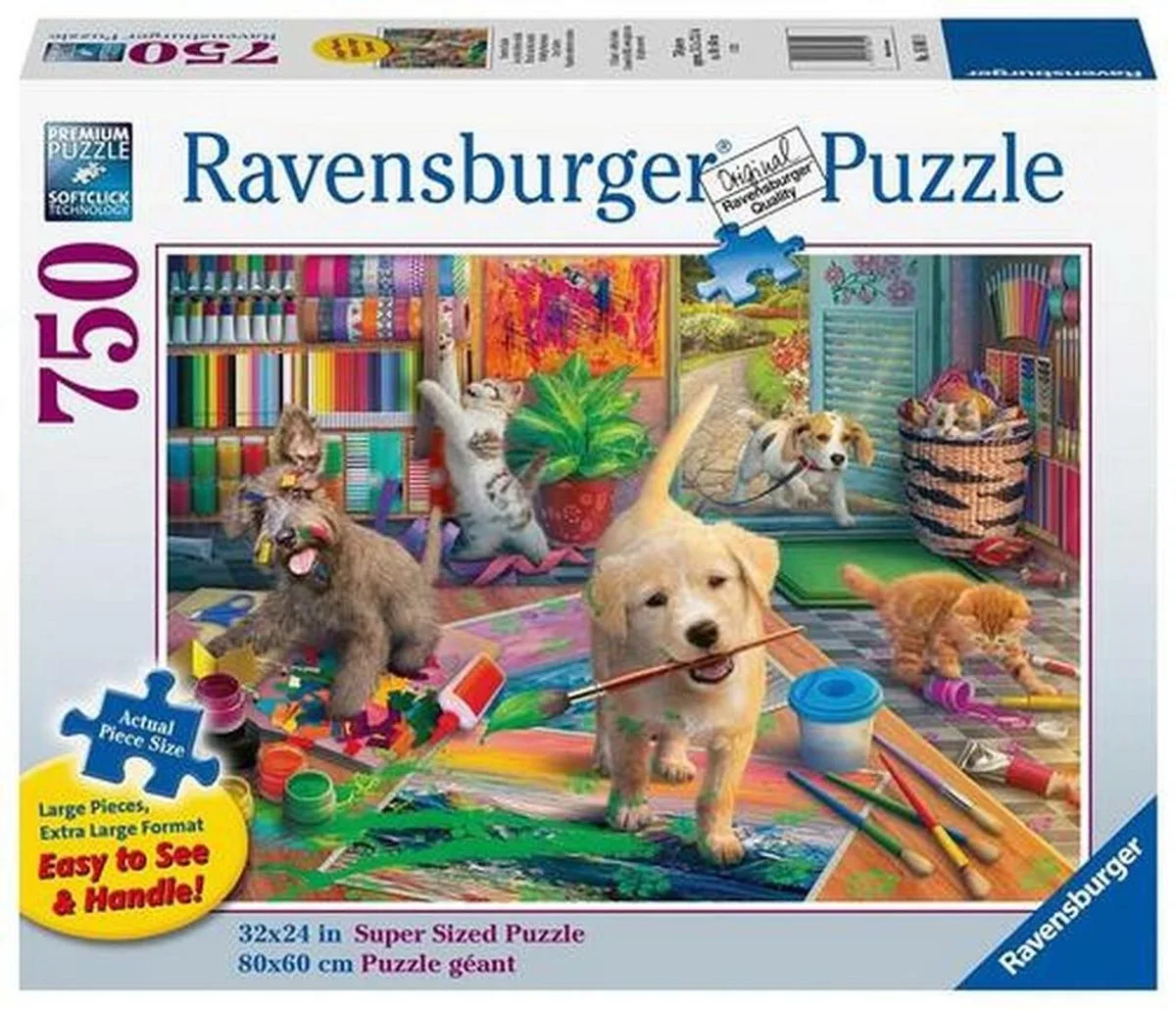 legpuzzel dieren XXL stukken 750 stuks puzzelplezier. van Ravensburger, editie Meerkleurig – doos