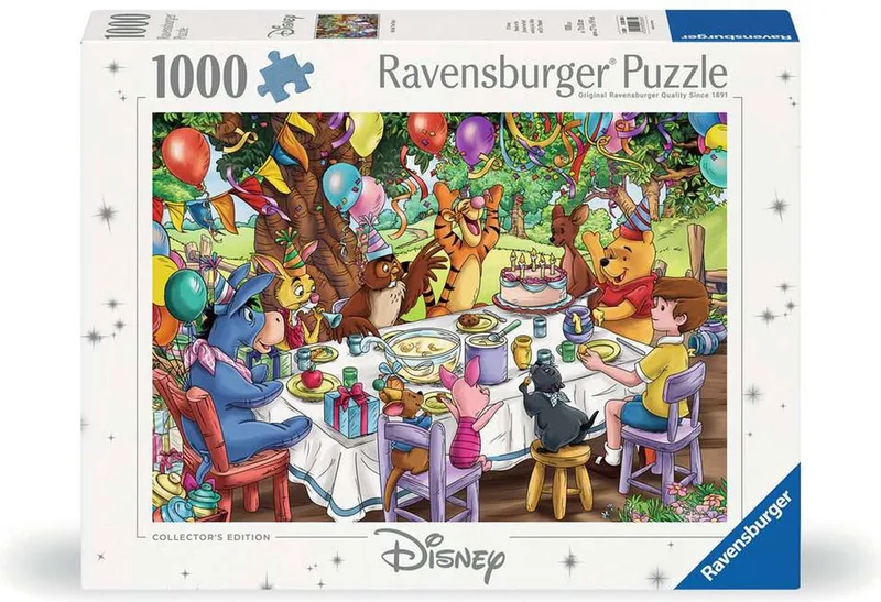 legpuzzel Disney Winnie de Poeh 1000 stukjes cartoon. fra Ravensburger, Flerfarvet-udgave – æske