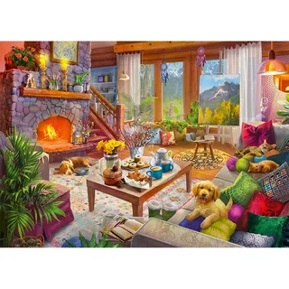 legpuzzel Gezellige Hut 1000 stukjes landschap puzzel. van Ravensburger, editie Meerkleurig – doos 2 van 3