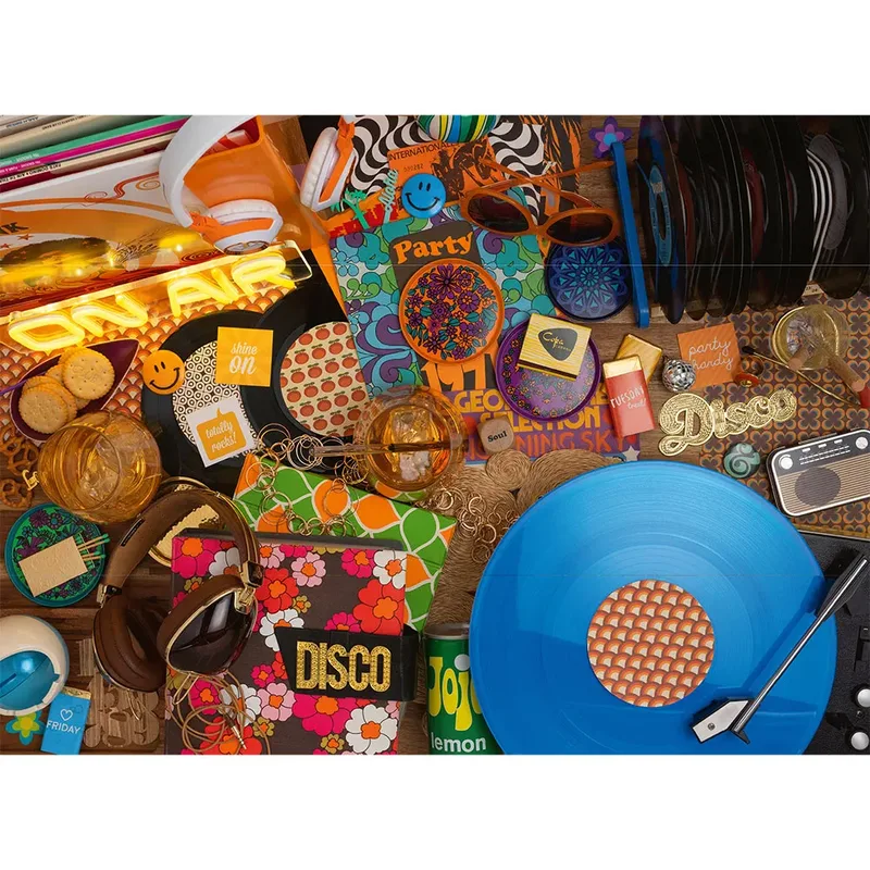 legpuzzel Hallo Vinyl 500 stukjes muziek retro. van Ravensburger, editie Meerkleurig – doos 3 van 3