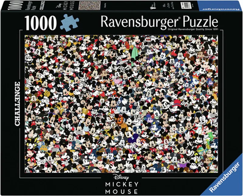 legpuzzel Mickey Mouse 1000 stukjes - Cartoon puzzel. de Ravensburger, édition Multicolore – boîte 1 sur 2