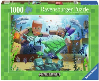 legpuzzel Minecraft Mosaic 1000 stukjes karton. fra Ravensburger, Flerfarvet-udgave – æske 1 af 4