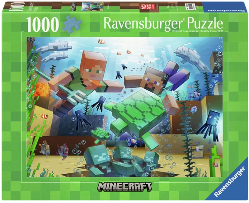 legpuzzel Minecraft Mosaic 1000 stukjes karton. fra Ravensburger, Flerfarvet-udgave – æske 1 af 4