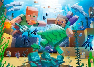 legpuzzel Minecraft Mosaic 1000 stukjes karton. fra Ravensburger, Flerfarvet-udgave – æske 4 af 4