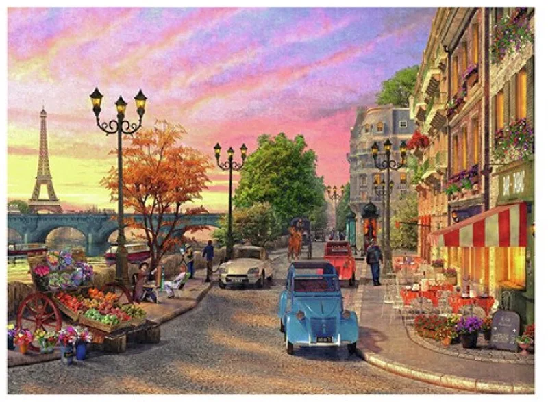 legpuzzel Parijs avond sfeer 500 stukjes landschap. van Ravensburger, editie Meerkleurig – doos