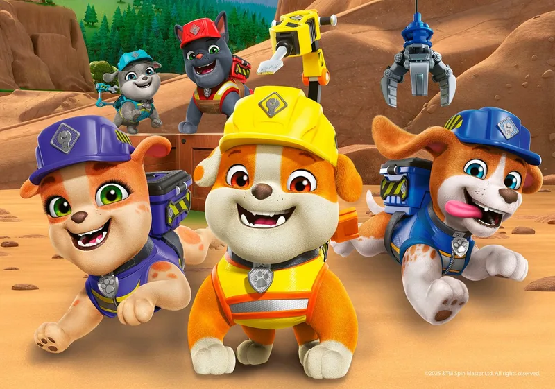 legpuzzel PAW Patrol Rubble & Crew - 2x12 stukjes karton. van Ravensburger, editie Meerkleurig – doos 3 van 4