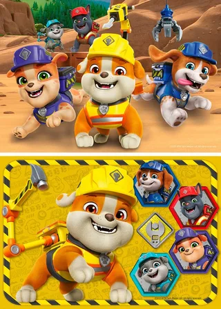 legpuzzel PAW Patrol Rubble & Crew - 2x12 stukjes karton. van Ravensburger, editie Meerkleurig – doos 4 van 4