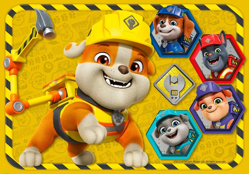 legpuzzel PAW Patrol Rubble & Crew - 2x12 stukjes karton. van Ravensburger, editie Meerkleurig – doos 2 van 4