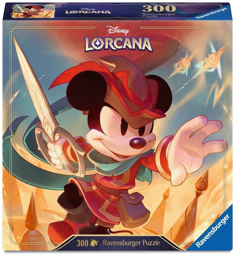 Lorcana puzzel Mickey Mouse "Brave little tailor" fra Ravensburger, Mickey Mouse, Brave litte tailor-udgave – æske