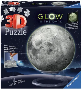 Maan Glow in the Dark - 3D Puzzel fra Ravensburger, Flerfarvet-udgave – æske 1 af 4