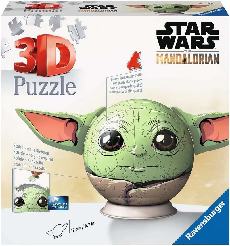 Mandalorian Grogu met oren - 3D Puzzel van Ravensburger, editie Meerkleurig – doos 1 van 2