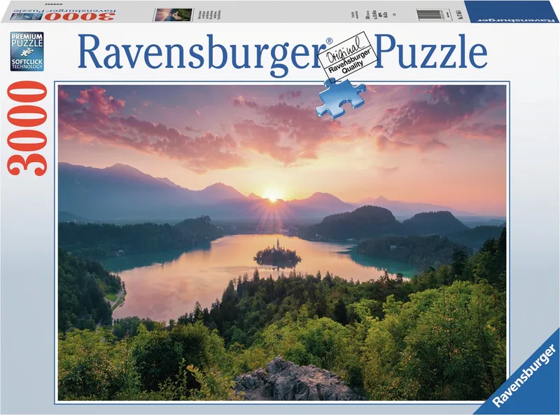 Meer van Bled, Slovenië - Legpuzzel - 3000 stukjes van Ravensburger, editie Meerkleurig – doos 1 van 3