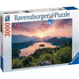 Meer van Bled, Slovenië - Legpuzzel - 3000 stukjes van Ravensburger, editie Meerkleurig – doos 2 van 3