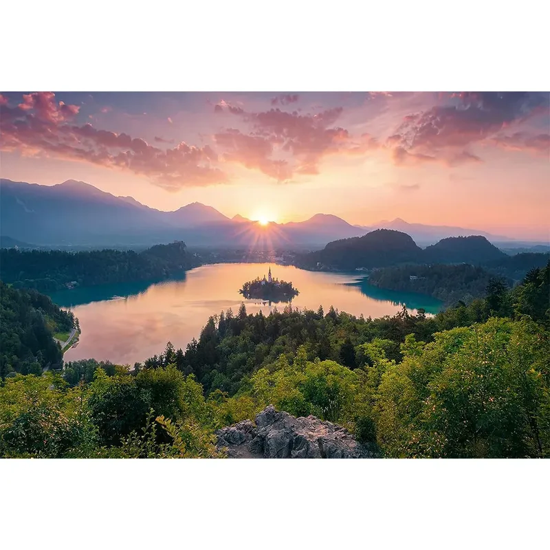 Meer van Bled, Slovenië - Legpuzzel - 3000 stukjes van Ravensburger, editie Meerkleurig – doos 3 van 3