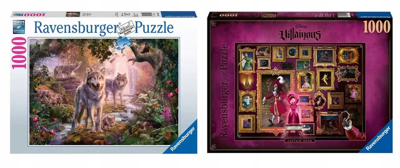 Merkloos puzzel 2x1000 stukjes - 2 in 1 set from Ravensburger, Information not available edition – box