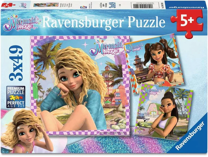 Mermaid Magic Kinderpuzzel - Kinderpuzzel 49 Stukjes - Vanaf 5 Jaar van Ravensburger, editie Meerkleurig – doos
